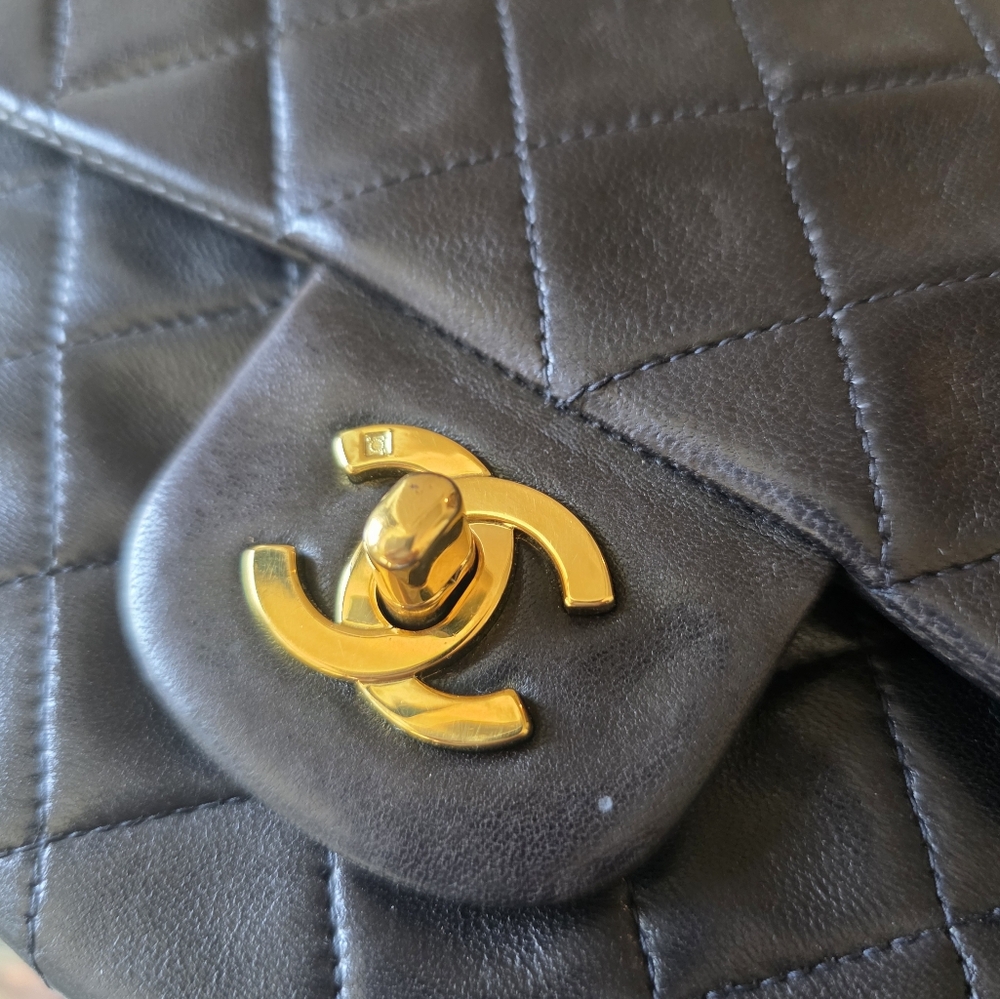 Vintage Chanel Quilted Lambskin Double Flap Shoulder Bag Small - Picture 12 of 16